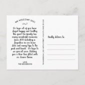 Funny Llama, jaar dat we gevlucht waren met kerst  Briefkaart (Achterkant)