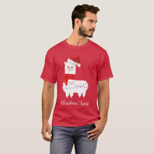Funny Llama Kerstalpaca Spirit Fun T-shirt