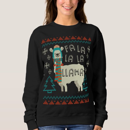 Funny Llama-kerstkeuken stijl Alpaca Lover G Trui (Voorkant)