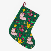 Funny Llama Kerstmis Grote Kerstsok (Voorkant (Hangend))