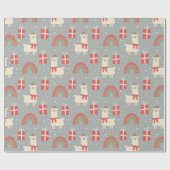 Funny Llama-kerstpapier Cadeaupapier (Vlak)