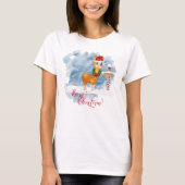 Funny Llama Lovers Kerstmis Noordpool T-shirt (Voorkant)