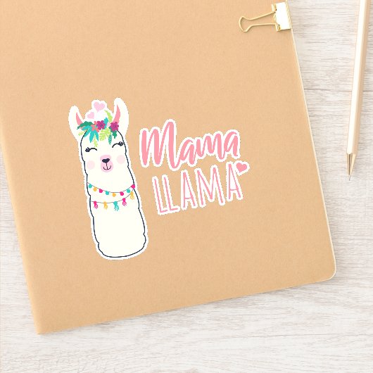 Funny Llama MAMA Cute Moederdag Birthday Gift Sticker (Notitieboek)