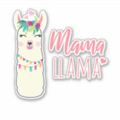 Funny Llama MAMA Cute Moederdag Birthday Gift Sticker (Voorkant)