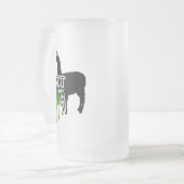 Funny Llama Meme Spit gebeurt Matglas Bierpul (Voorkant links)