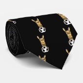 Funny Llama met Voetbal Art Stropdas (Opgerold)