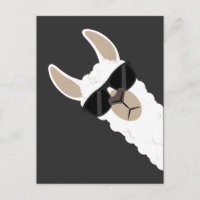 Funny Llama met zonnebrillen met een coole alfaba