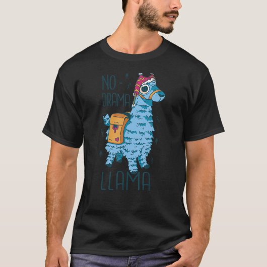 Funny Llama, No Drama Llama T-shirt (Voorkant)