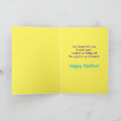 Funny Llama Paashaas Bunny-Llama vertelt je Kaart (Binnen)