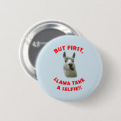 Funny llama pin badge ronde button 5,7 cm (Voorkant /achterkant)