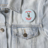 Funny llama pin badge ronde button 5,7 cm (In situ)