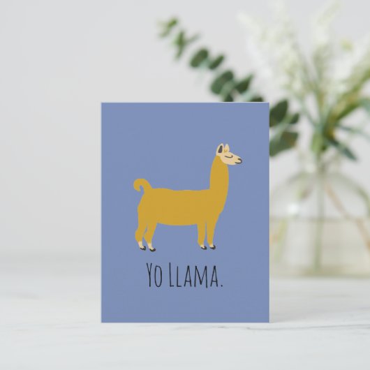 Funny Llama Pun Briefkaart (Staand voorkant)