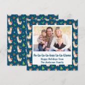 Funny Llama Pun Foto Feestdagenkaart (Voorkant / Achterkant)