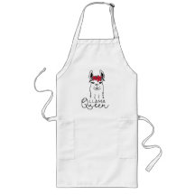 Funny Llama Queen Apron