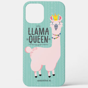 Funny Llama Queen Illustration Hoesje-Mate iPhone  Case-Mate iPhone Case