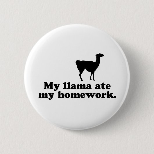 Funny Llama Ronde Button 5,7 Cm (Voorkant)