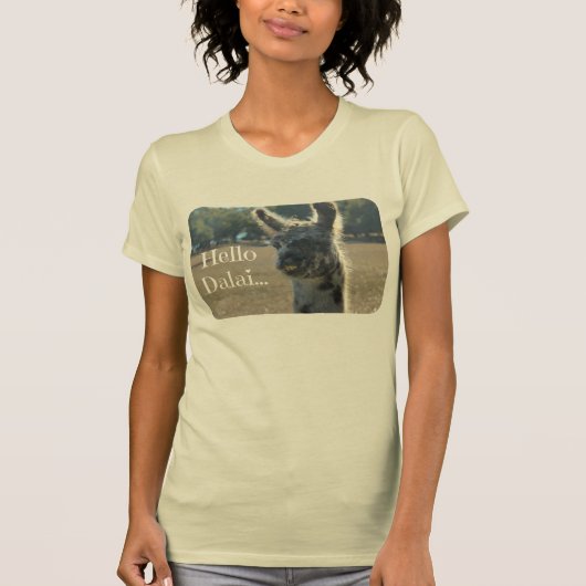 Funny Llama-Shirt, Hallo Dalai (Dalai LLAMA!) T-shirt (Voorkant)