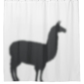 Funny llama silhouette douchegordijn