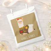 Funny Llama Turkey Thanksgiving Bedankzakje (Geknipt)