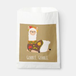 Funny Llama Turkey Thanksgiving Bedankzakje