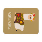 Funny Llama Turkey Thanksgiving Magneet (Horizontaal)
