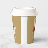 Funny Llama Turkey Thanksgiving Papieren Bekers (Rechts)