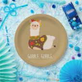 Funny Llama Turkey Thanksgiving Papieren Bordje (Feest)