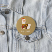 Funny Llama Turkey Thanksgiving Ronde Button 7,6 Cm (In situ)