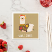 Funny Llama Turkey Thanksgiving Servet (Insitu)