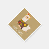 Funny Llama Turkey Thanksgiving Servet (Hoek)