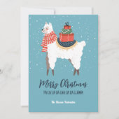 Funny Llama Winter Holiday Merry Kerstmis Feestdagenkaart (Voorkant)