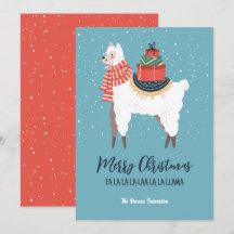 Funny Llama Winter Holiday Merry Kerstmis