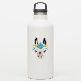 Funny Llama Zomer Strand Sticker