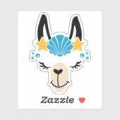 Funny Llama Zomer Strand Sticker (Vel)