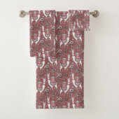 Funny Llamas Pattern Bad Handdoek (Insitu)
