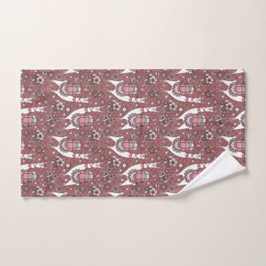 Funny Llamas Pattern Bad Handdoek (Handdoek)