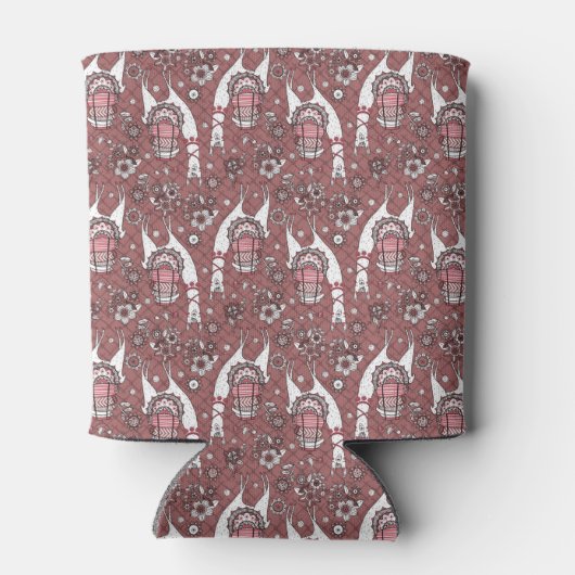 Funny Llamas Pattern Blikjeskoeler (Achterkant)