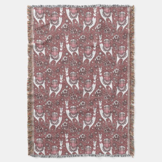 Funny Llamas Pattern Deken (Voorkant Verticaal)