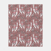 Funny Llamas Pattern Fleece Deken (Voorkant)