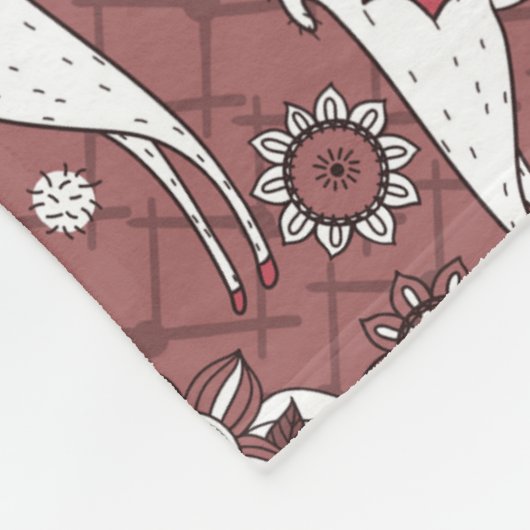 Funny Llamas Pattern Fleece Deken (Hoek)