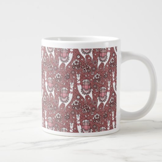 Funny Llamas Pattern Grote Koffiekop (Rechts)