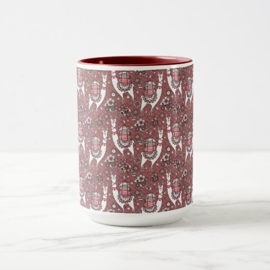 Funny Llamas Pattern Mok (Midden)