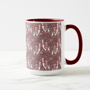 Funny Llamas Pattern Mok
