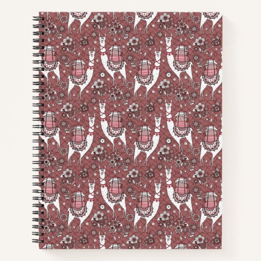 Funny Llamas Pattern Notitieboek (Voorkant)
