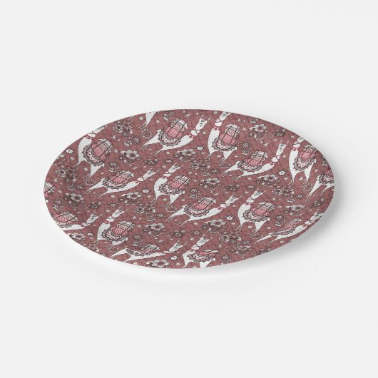 Funny Llamas Pattern Papieren Bordje (Gekanteld)