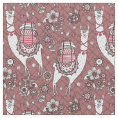 Funny Llamas Pattern Stof (Close Up)
