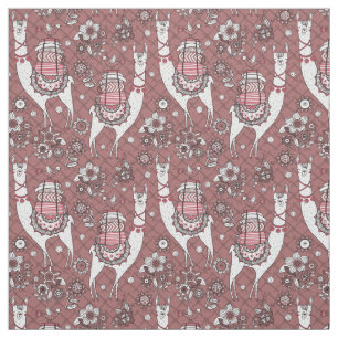 Funny Llamas Pattern Stof