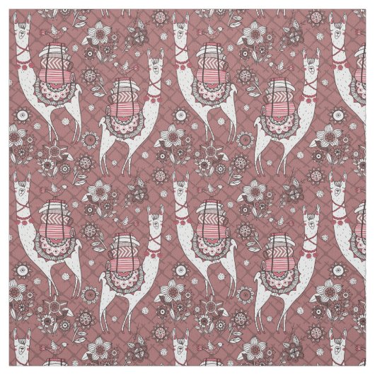 Funny Llamas Pattern Stof (Swatch)