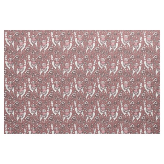 Funny Llamas Pattern Stof (Fat Quarter)