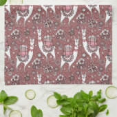 Funny Llamas Pattern Theedoek (Gevouwen)